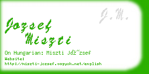 jozsef miszti business card